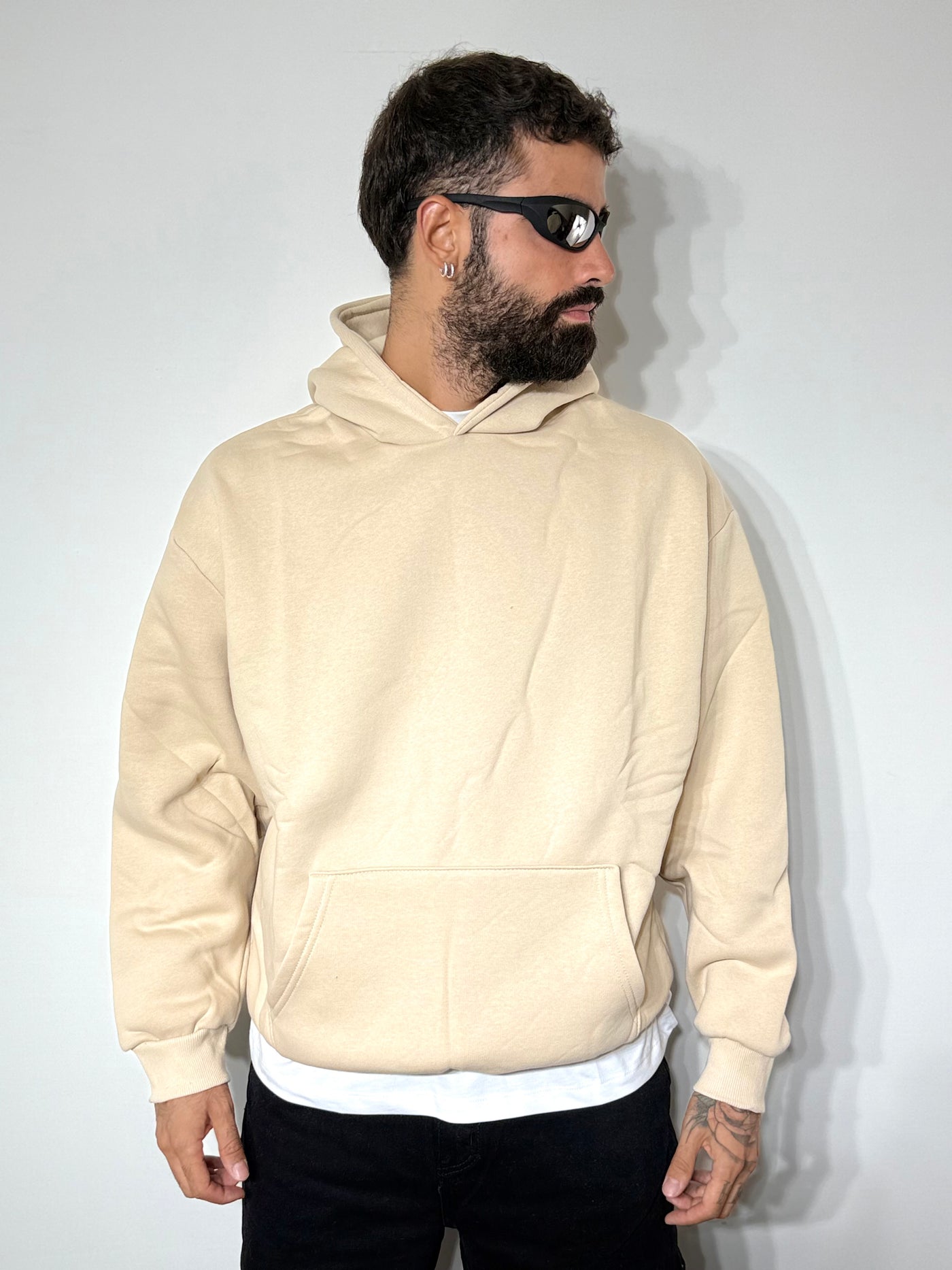 Felpa boxy cream