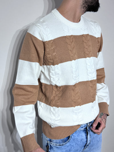 PULL LINEE BEIGE