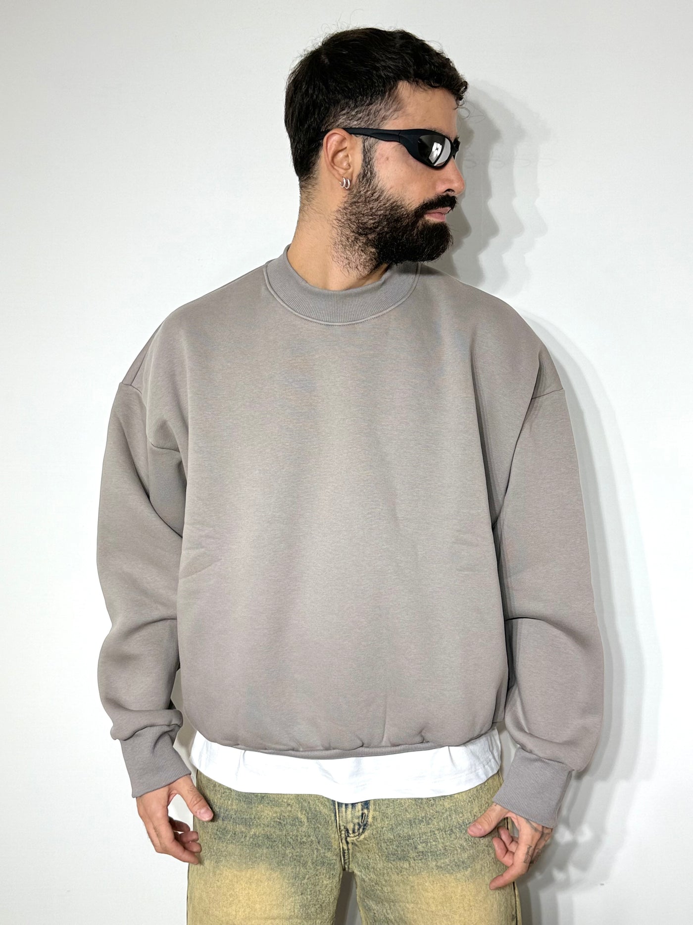 Felpa girocollo grey