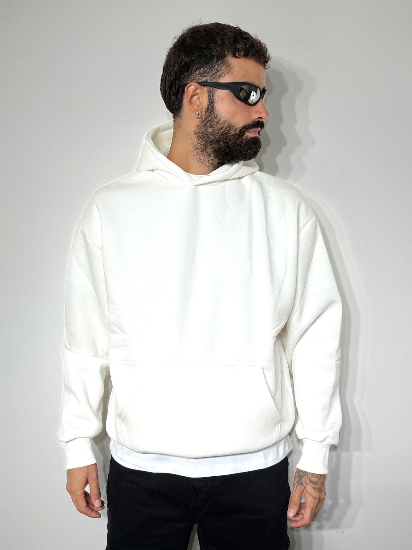 Felpa boxy white