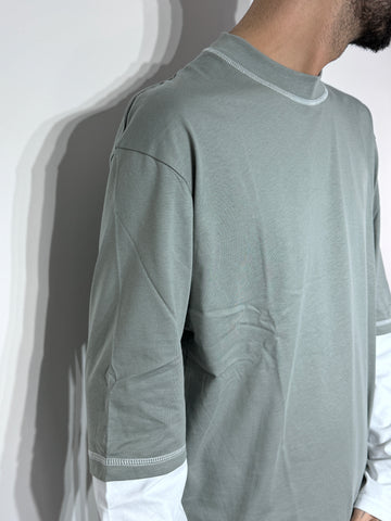 T SHIRT CONTRAST GREY