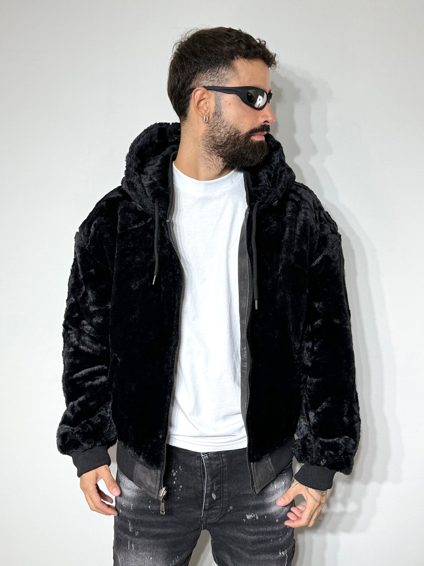 Pelliccia reversibile leathblack