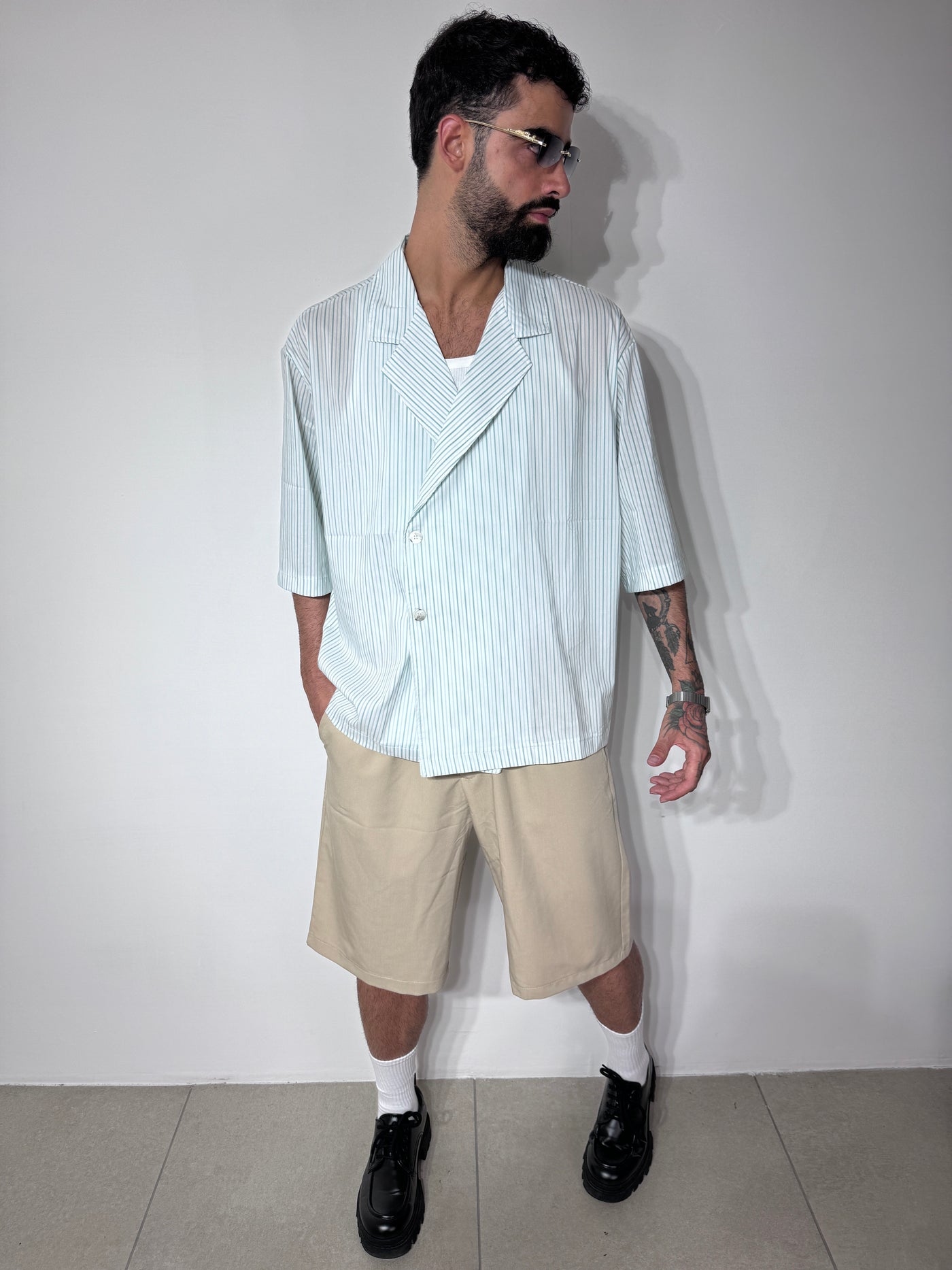 CAMICIA DOPPIOPETTO WHITE GREEN