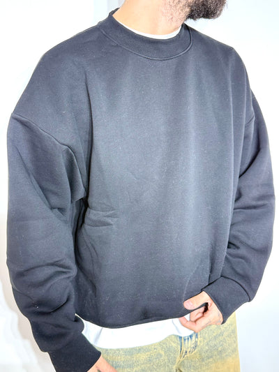 Felpa girocollo black