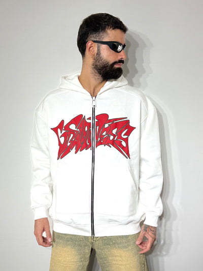 Felpa hustle white
