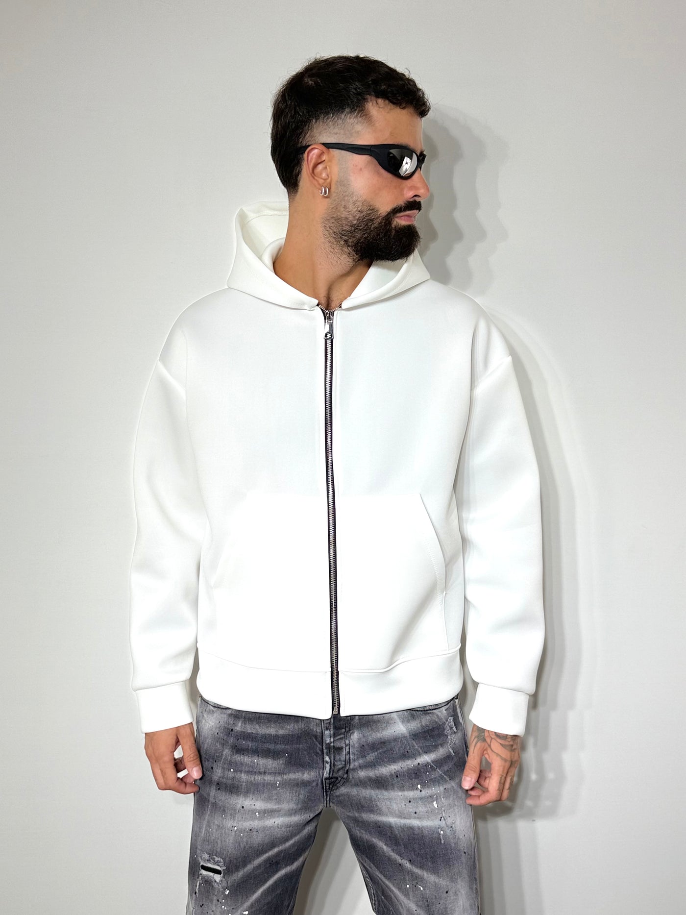 Felpa scuba white
