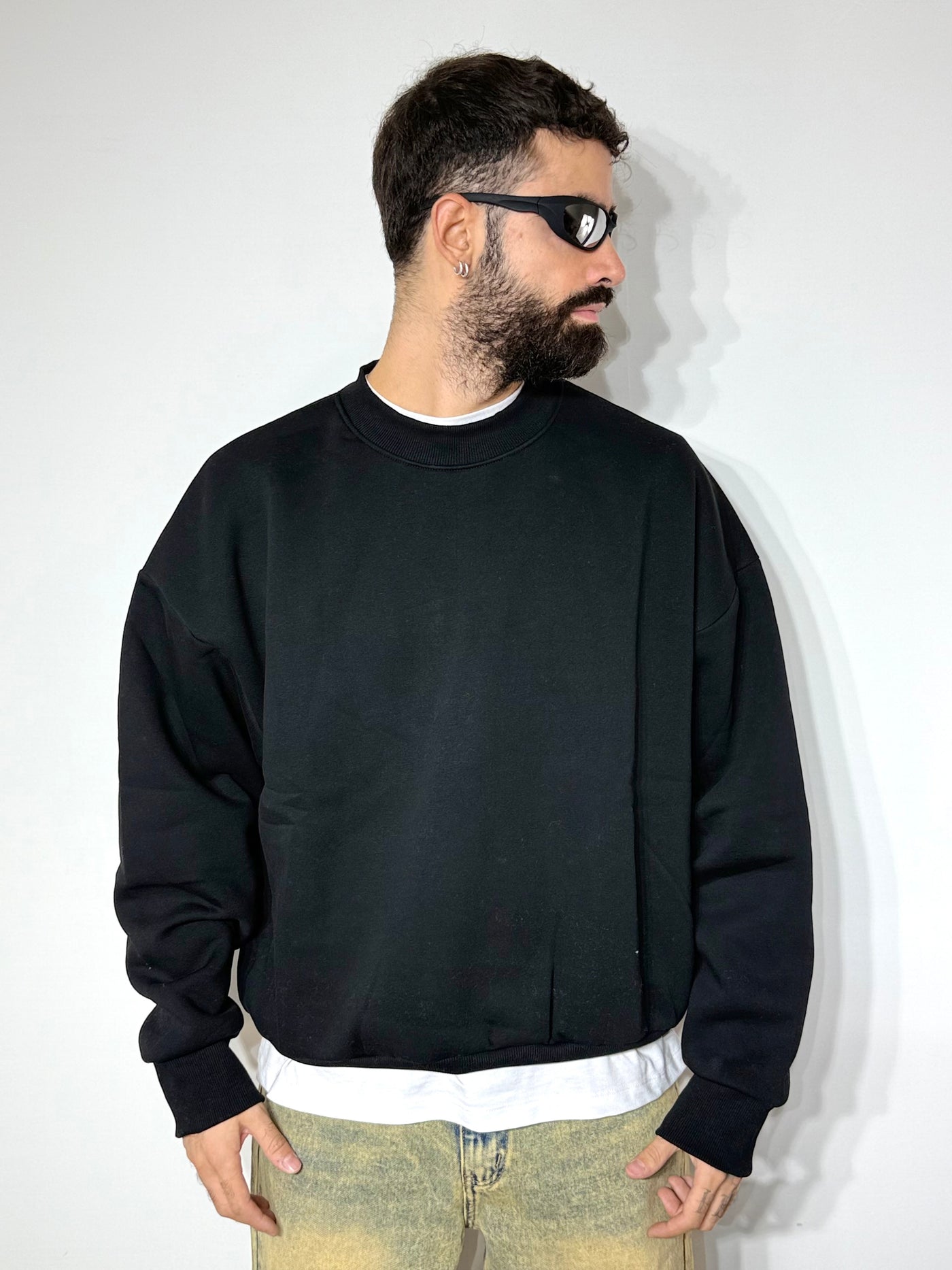 Felpa girocollo black