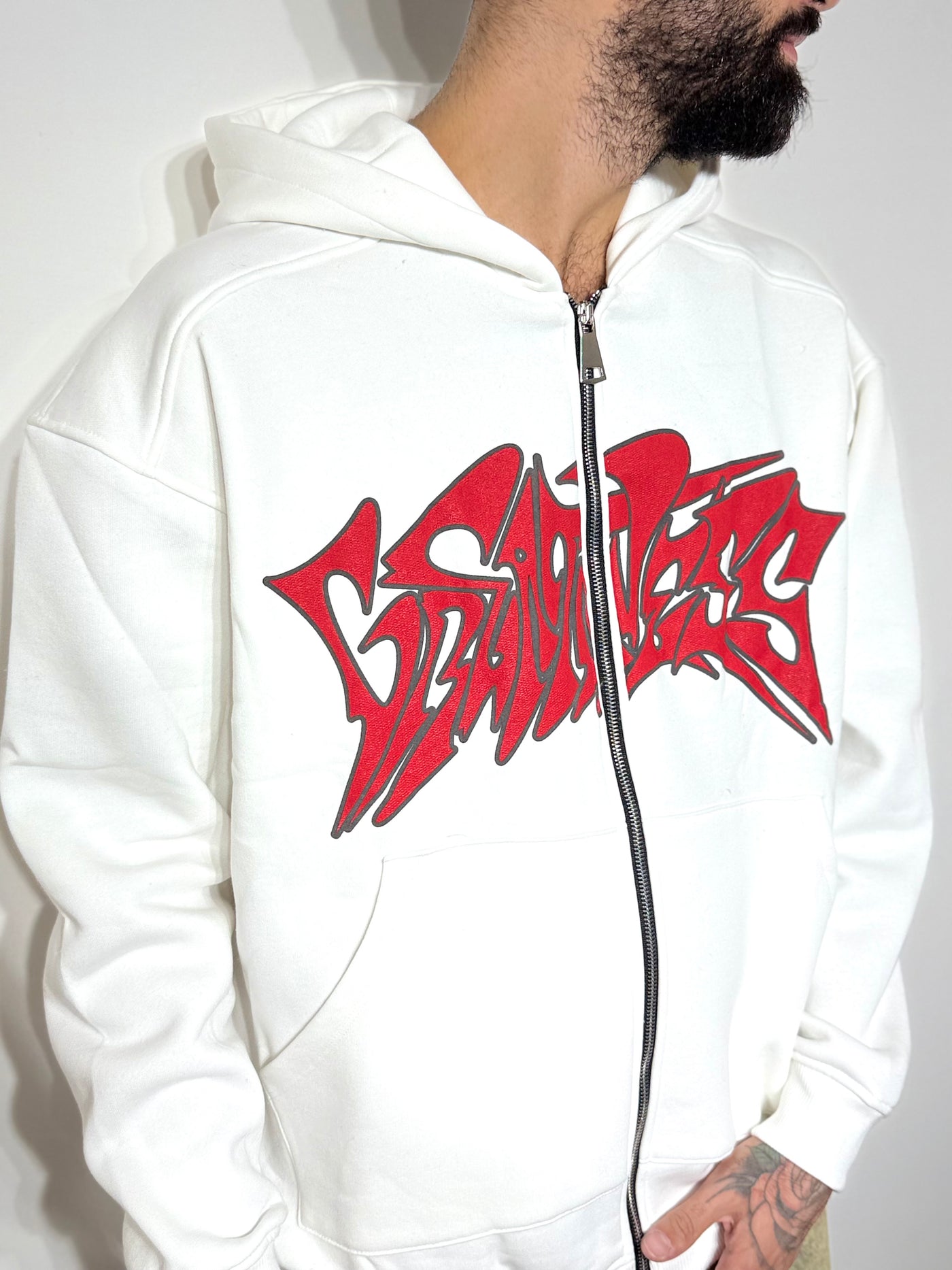 Felpa hustle white