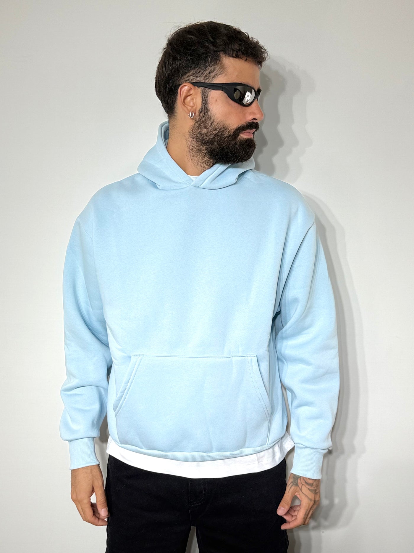Felpa boxy sky