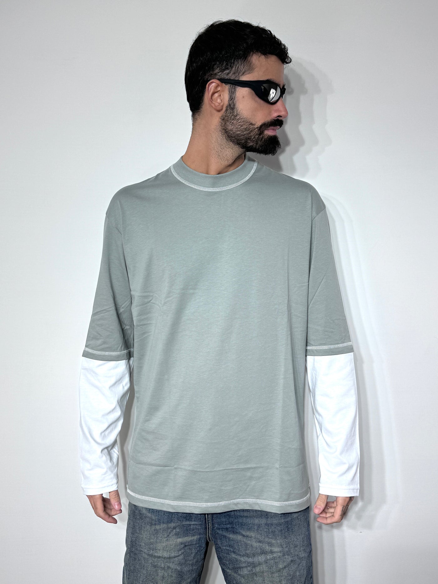 T SHIRT CONTRAST GREY