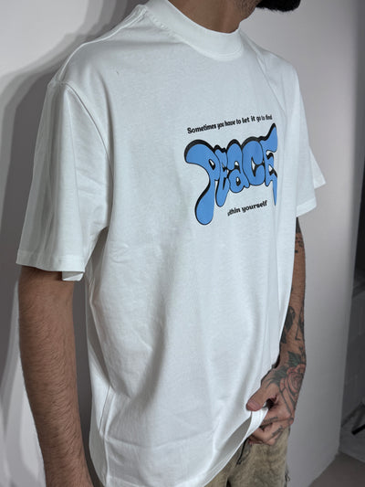 T SHIRT PEACE WHITE