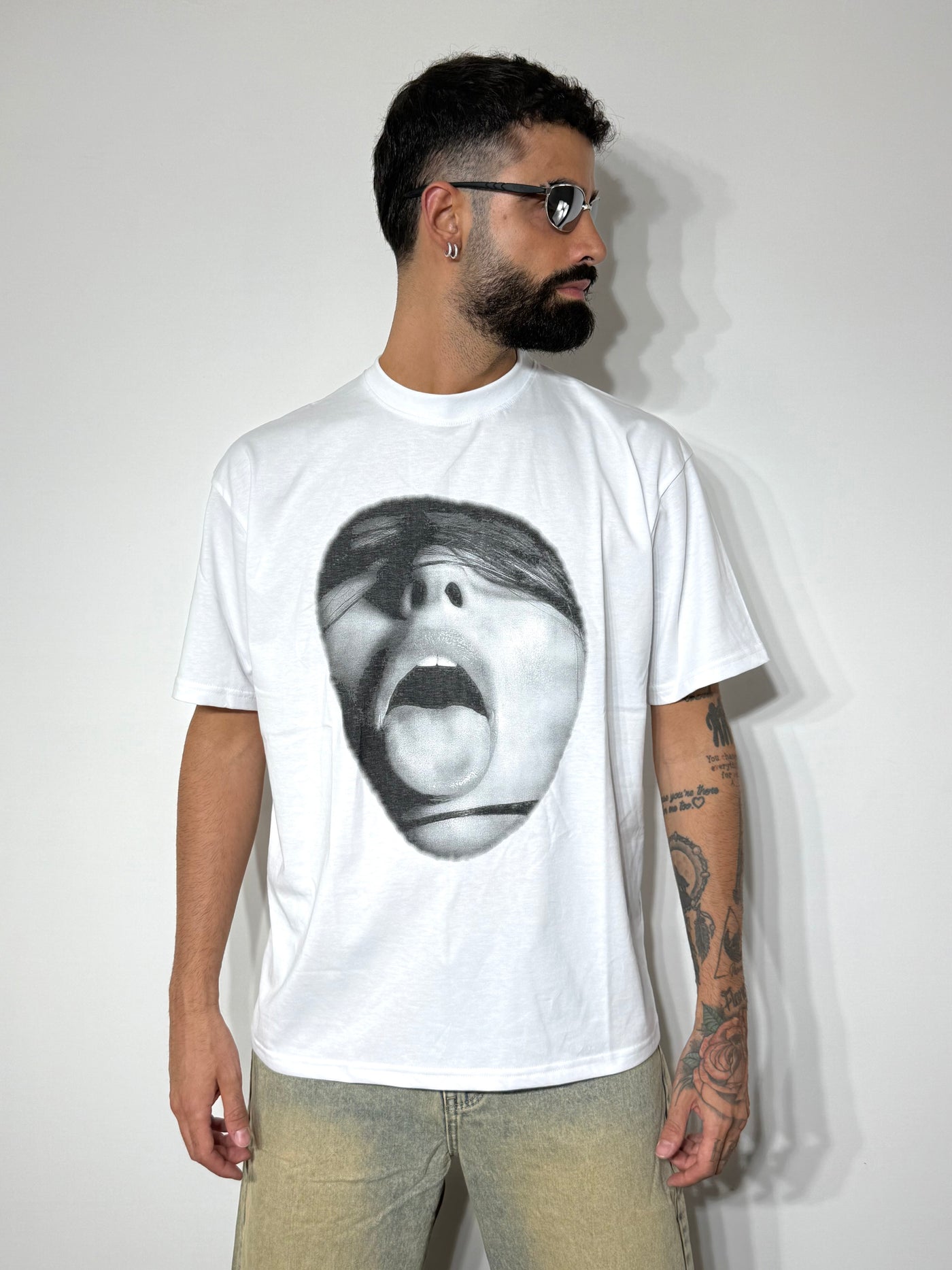 T SHIRT FACEWHITE