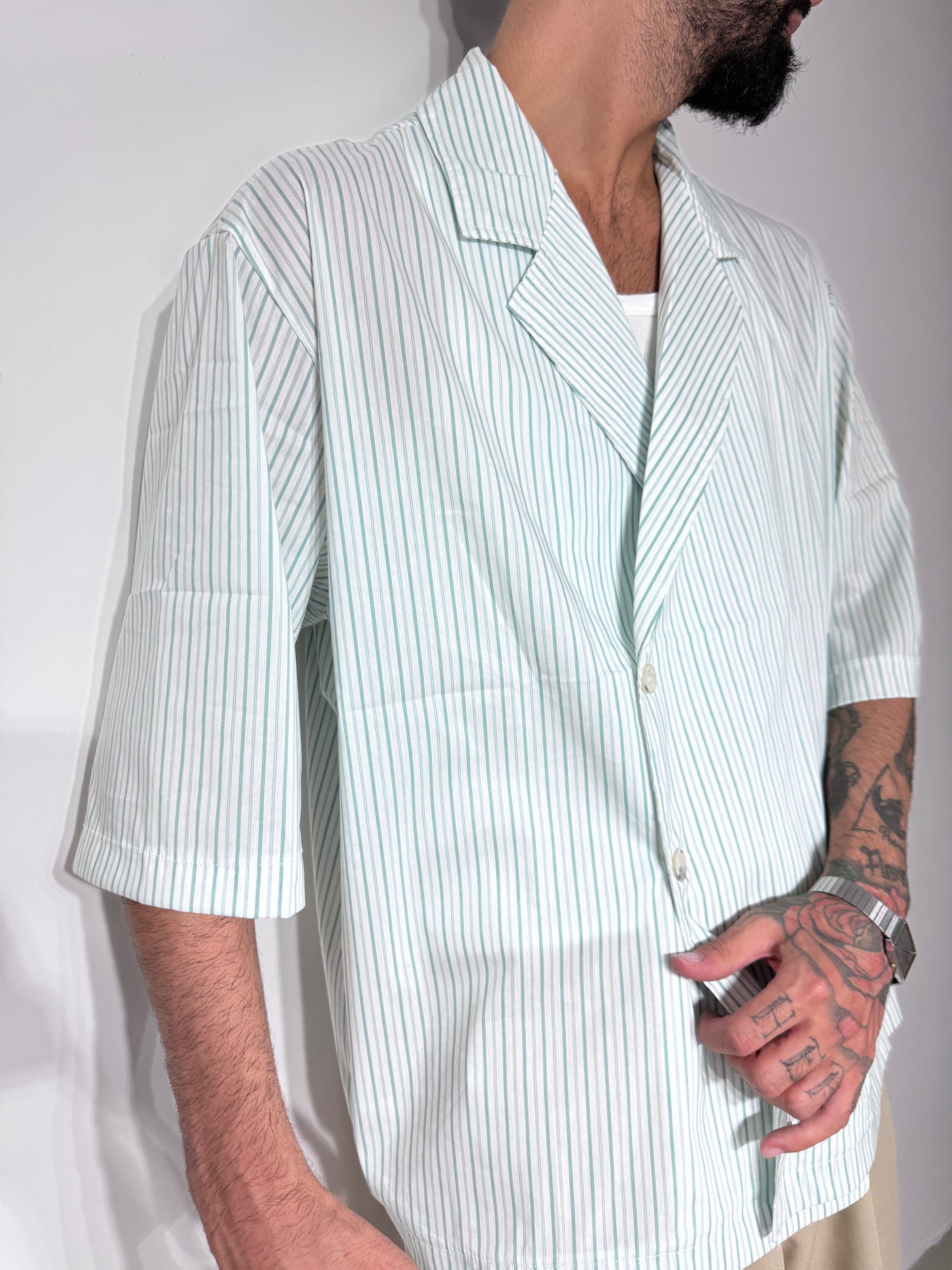 CAMICIA DOPPIOPETTO WHITE GREEN